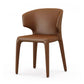 Contemporary Style Dining Chair Faux Leather Low Back Dining Side Chair Brown With Arms 1 Piece Clearhalo 'Dining Chairs' 'Dining Tables & Seating' 'dining_chair' 'furn' 'furn_dining_chair' 'Furniture' 'Kitchen & Dining Furniture' 5544106