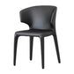 Contemporary Style Dining Chair Faux Leather Low Back Dining Side Chair Black With Arms 1 Piece Clearhalo 'Dining Chairs' 'Dining Tables & Seating' 'dining_chair' 'furn' 'furn_dining_chair' 'Furniture' 'Kitchen & Dining Furniture' 5544111