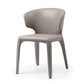 Contemporary Style Dining Chair Faux Leather Low Back Dining Side Chair Grey With Arms 1 Piece Clearhalo 'Dining Chairs' 'Dining Tables & Seating' 'dining_chair' 'furn' 'furn_dining_chair' 'Furniture' 'Kitchen & Dining Furniture' 5544116
