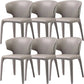 Contemporary Style Dining Chair Faux Leather Low Back Dining Side Chair Grey With Arms 6 Piece Set Clearhalo 'Dining Chairs' 'Dining Tables & Seating' 'dining_chair' 'furn' 'furn_dining_chair' 'Furniture' 'Kitchen & Dining Furniture' 5544119