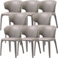 Contemporary Style Dining Chair Faux Leather Low Back Dining Side Chair Grey With Arms 8 Piece Set Clearhalo 'Dining Chairs' 'Dining Tables & Seating' 'dining_chair' 'furn' 'furn_dining_chair' 'Furniture' 'Kitchen & Dining Furniture' 5544120