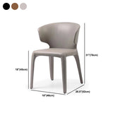 Contemporary Style Dining Chair Faux Leather Low Back Dining Side Chair Clearhalo 'Dining Chairs' 'Dining Tables & Seating' 'dining_chair' 'furn' 'furn_dining_chair' 'Furniture' 'Kitchen & Dining Furniture' 5544122