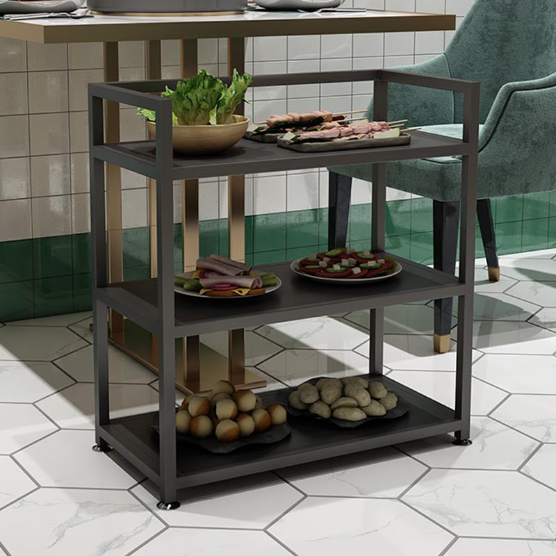 Modern 25.59"H Stationary Prep Table Metal Prep Table for Home Use Clearhalo 'furn' 'furn_kitchen_islands_carts' 'Furniture' 'Kitchen & Dining Furniture' 'Kitchen Islands & Carts' 'kitchen_islands_carts' 5544180