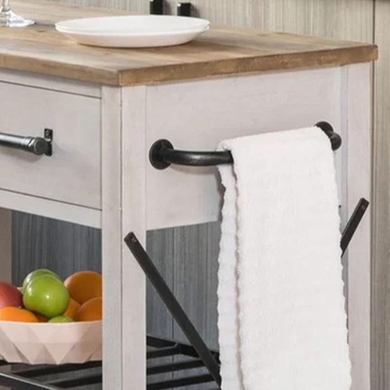 Modern Rolling Kitchen Cart Wood Rectangular Kitchen Island Cart with Open Storage Clearhalo 'furn' 'furn_kitchen_islands_carts' 'Furniture' 'Kitchen & Dining Furniture' 'Kitchen Islands & Carts' 'kitchen_islands_carts' 5544193
