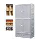 Armoire de rangement en plastique mat en plastique pour armoire contemporaine de chambre à coucher avec porte à charnière