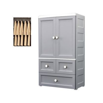 Armoire de rangement en plastique mat en plastique pour armoire contemporaine de chambre à coucher avec porte à charnière
