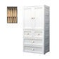 Armoire de rangement en plastique mat en plastique pour armoire contemporaine de chambre à coucher avec porte à charnière