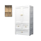 Armoire de rangement en plastique mat en plastique pour armoire contemporaine de chambre à coucher avec porte à charnière