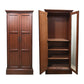 Coastal Cabinet with Hinged Door Wood Matte Finish Storage Cabinet 31"L x 22"W x 71"H Dark Brown Clearhalo 'Armoires & Wardrobes' 'armoires_wardrobes' 'Bedroom Furniture' 'furn' 'furn_armoires_wardrobes' 'Furniture' 5544226