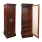 Coastal Cabinet with Hinged Door Wood Matte Finish Storage Cabinet 24"L x 22"W x 71"H Dark Brown Clearhalo 'Armoires & Wardrobes' 'armoires_wardrobes' 'Bedroom Furniture' 'furn' 'furn_armoires_wardrobes' 'Furniture' 5544228