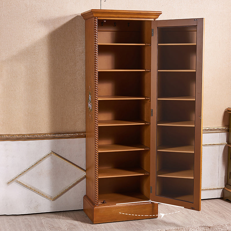 Coastal Cabinet with Hinged Door Wood Matte Finish Storage Cabinet Clearhalo 'Armoires & Wardrobes' 'armoires_wardrobes' 'Bedroom Furniture' 'furn' 'furn_armoires_wardrobes' 'Furniture' 5544236