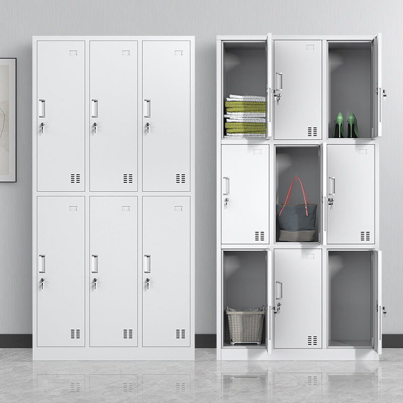 Metal Contemporary Cabinet for Home White Steel Storage Cabinet Clearhalo 'Armoires & Wardrobes' 'armoires_wardrobes' 'Bedroom Furniture' 'furn' 'furn_armoires_wardrobes' 'Furniture' 5544247