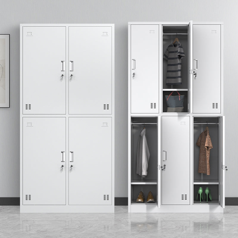 Metal Contemporary Cabinet for Home White Steel Storage Cabinet Clearhalo 'Armoires & Wardrobes' 'armoires_wardrobes' 'Bedroom Furniture' 'furn' 'furn_armoires_wardrobes' 'Furniture' 5544249