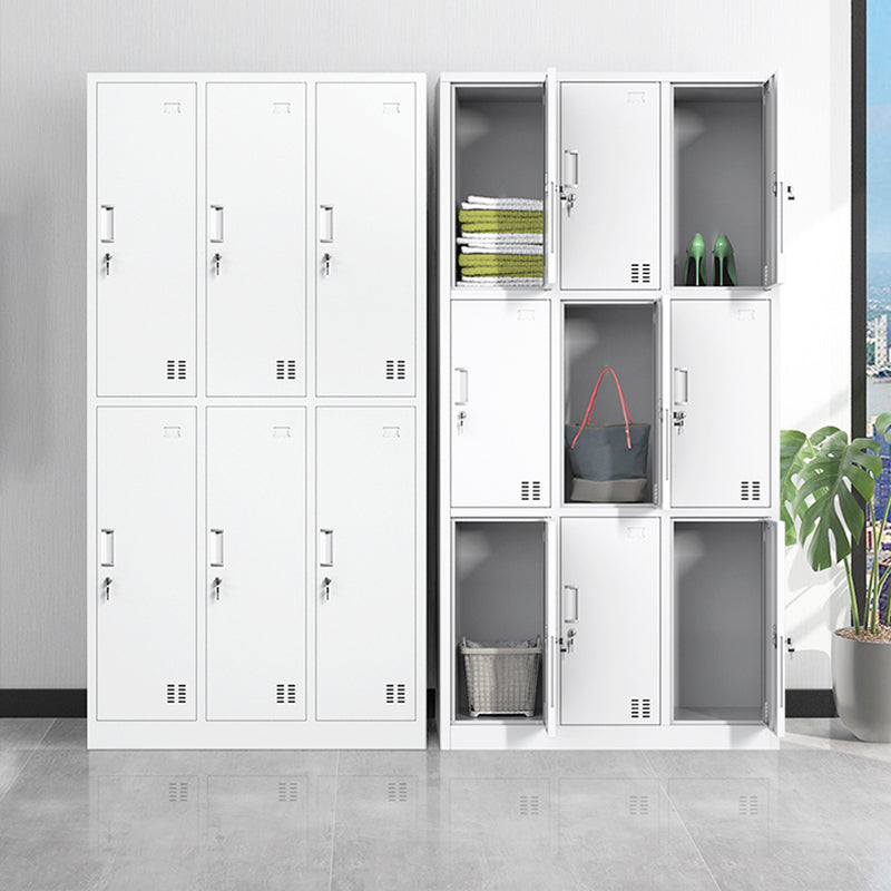 Metal Contemporary Cabinet for Home White Steel Storage Cabinet Clearhalo 'Armoires & Wardrobes' 'armoires_wardrobes' 'Bedroom Furniture' 'furn' 'furn_armoires_wardrobes' 'Furniture' 5544251