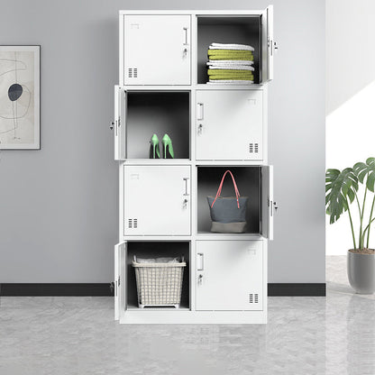 Metal Contemporary Cabinet for Home White Steel Storage Cabinet 8 Clearhalo 'Armoires & Wardrobes' 'armoires_wardrobes' 'Bedroom Furniture' 'furn' 'furn_armoires_wardrobes' 'Furniture' 5544255