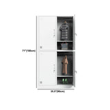 Metal Contemporary Cabinet for Home White Steel Storage Cabinet Clearhalo 'Armoires & Wardrobes' 'armoires_wardrobes' 'Bedroom Furniture' 'furn' 'furn_armoires_wardrobes' 'Furniture' 5544268