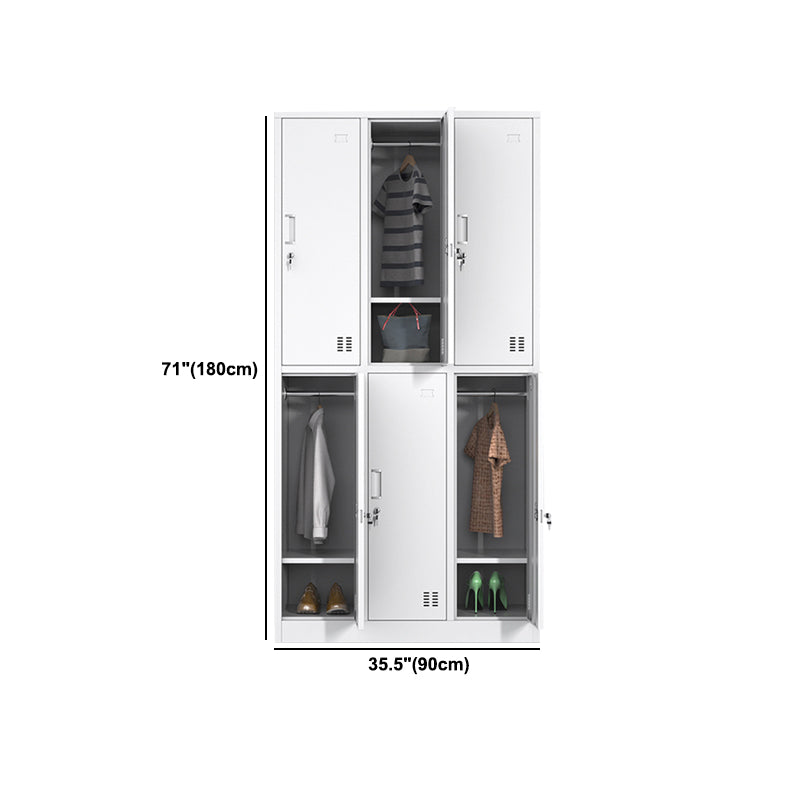 Metal Contemporary Cabinet for Home White Steel Storage Cabinet Clearhalo 'Armoires & Wardrobes' 'armoires_wardrobes' 'Bedroom Furniture' 'furn' 'furn_armoires_wardrobes' 'Furniture' 5544270