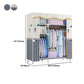 Modern Style Wardrobe Metal 1-Door Wardrobe Closet for Bedroom