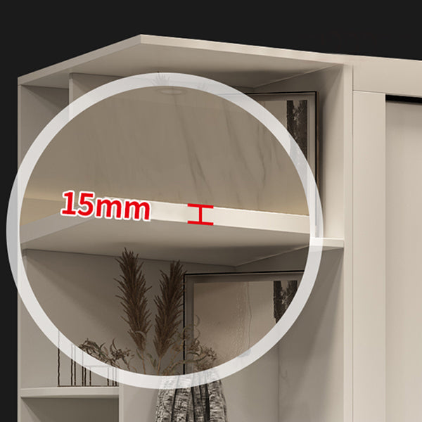 Armario moderno moderno Armario gabinete de armario de madera con puertas correderas