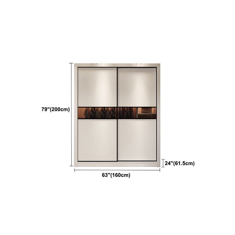 Armario moderno moderno Armario gabinete de armario de madera con puertas correderas