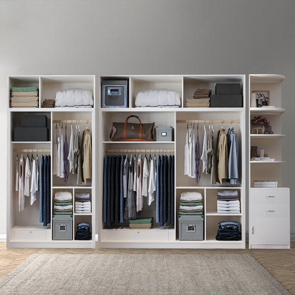 Armario blanco moderno Armario Armario de madera Gabinete con estantes