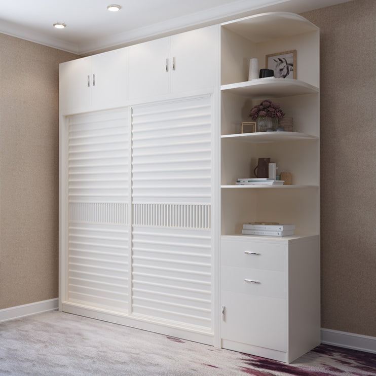 Armario blanco moderno Armario Armario de madera Gabinete con estantes