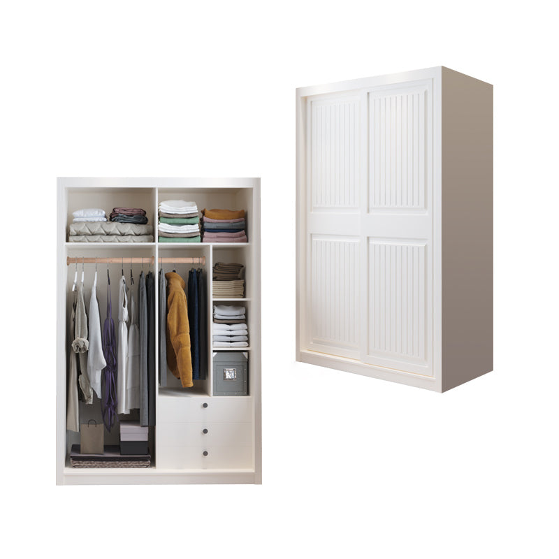 Wit gemanipuleerde houten garderobe kast moderne garderobe armoire