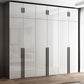 Modern Solid Wood Wardrobe for Home High Gloss White Cabinet