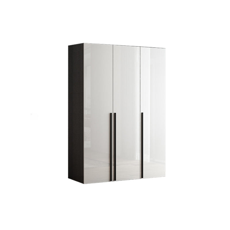 Modern Solid Wood Wardrobe for Home High Gloss White Cabinet