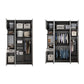Modern Solid Wood Wardrobe for Home High Gloss White Cabinet