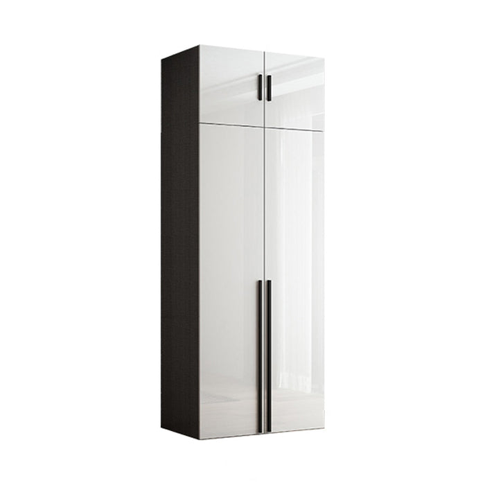 Modern Solid Wood Wardrobe for Home High Gloss White Cabinet