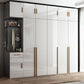 Modern Solid Wood Wardrobe for Home High Gloss White Cabinet