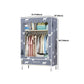 Steel Frame Wardrobe Cabinet Modern Style Wardrobe Armoire with Drawer Clearhalo 'Armoires & Wardrobes' 'armoires_wardrobes' 'Bedroom Furniture' 'furn' 'furn_armoires_wardrobes' 'Furniture' 5544455