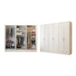 Witte garderobe kast gemeten houten garderobe armoire met lade