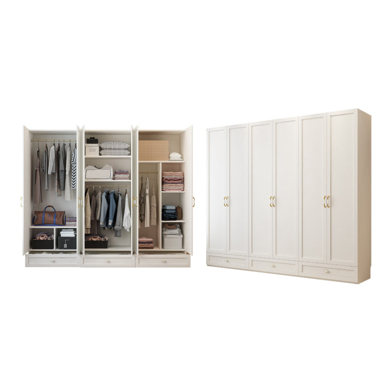 Witte garderobe kast gemeten houten garderobe armoire met lade