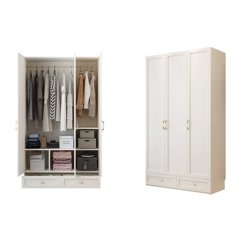 Witte garderobe kast gemeten houten garderobe armoire met lade