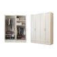 Witte garderobe kast gemeten houten garderobe armoire met lade