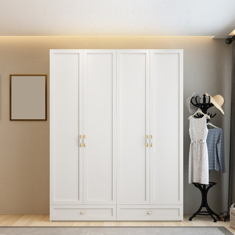 Witte garderobe kast gemeten houten garderobe armoire met lade