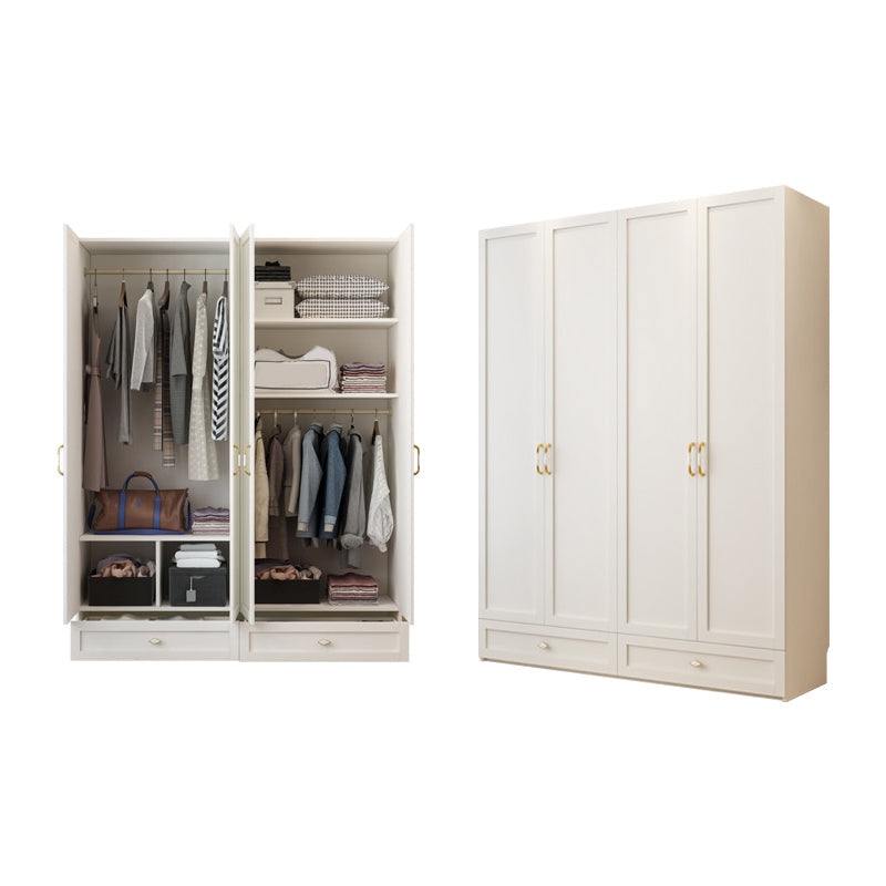 Witte garderobe kast gemeten houten garderobe armoire met lade