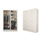 Witte garderobe kast gemeten houten garderobe armoire met lade