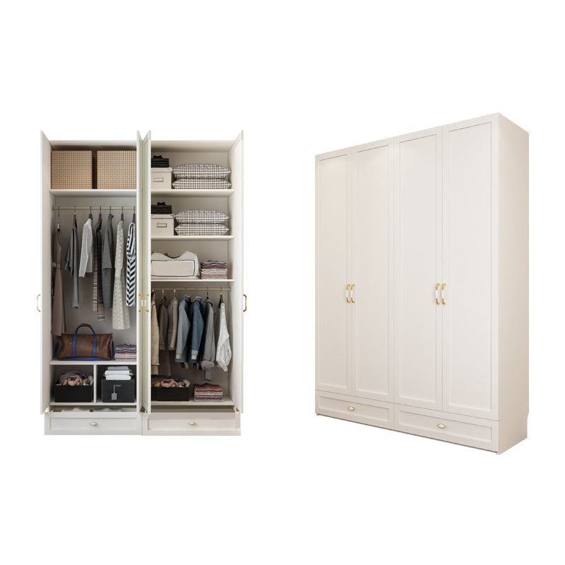 Witte garderobe kast gemeten houten garderobe armoire met lade