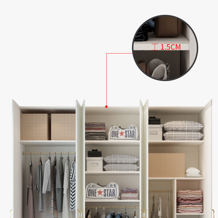 Witte garderobe kast gemeten houten garderobe armoire met lade