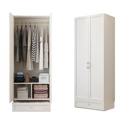Witte garderobe kast gemeten houten garderobe armoire met lade