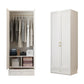 Witte garderobe kast gemeten houten garderobe armoire met lade