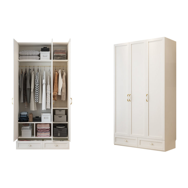 Witte garderobe kast gemeten houten garderobe armoire met lade