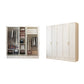 Witte garderobe kast gemeten houten garderobe armoire met lade