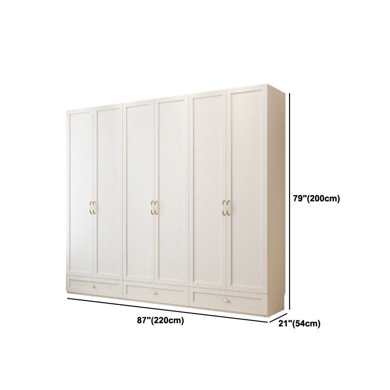 Witte garderobe kast gemeten houten garderobe armoire met lade