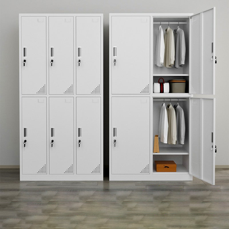 Armoire blanche moderne en métal pour armoire finale mate à la maison avec porte à charnière