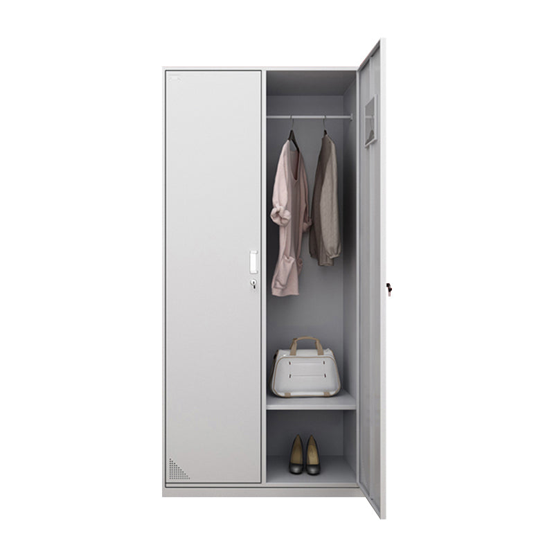 Armoire blanche moderne en métal pour armoire finale mate à la maison avec porte à charnière