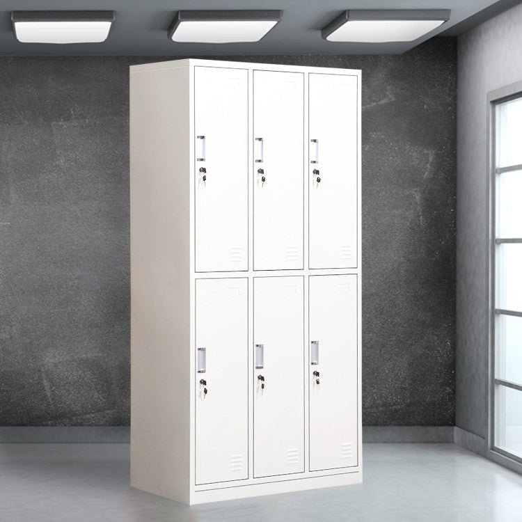 Armoire blanche moderne en métal pour armoire finale mate à la maison avec porte à charnière